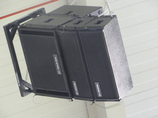 C-MARK loudspeakers installed under the roof